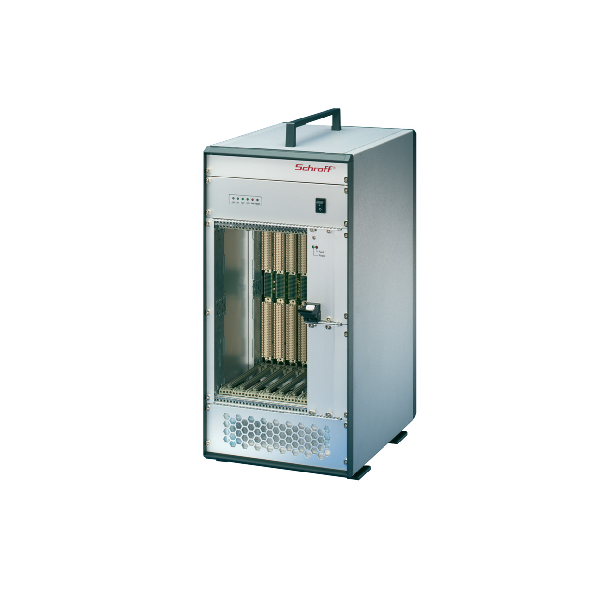 SCHROFF 7 Slot, mit Rear I/O - RATI/PRO TOWER 5HE 84TE 300T