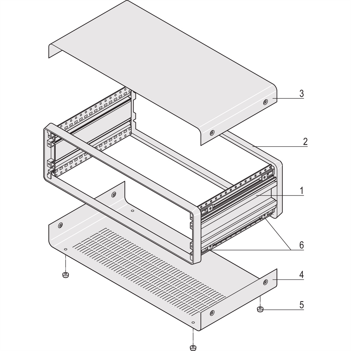 SCHROFF 14575147 19 Zoll Installations-Gehäuse 1 St.