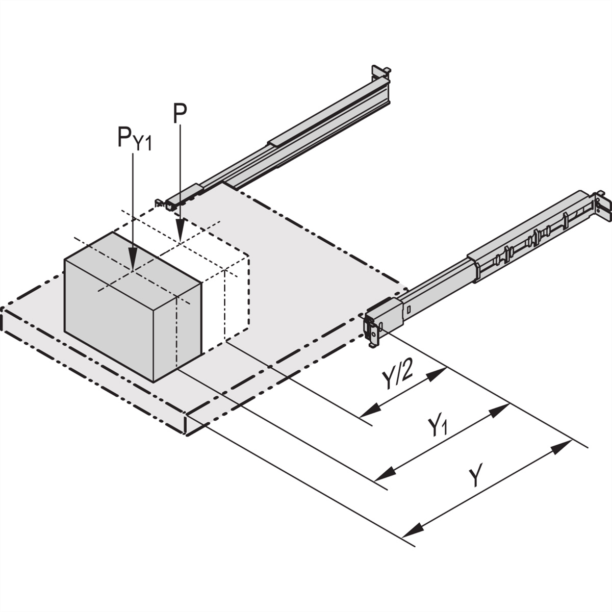 SCHROFF Universal 2 HE, schmale Teleskopschiene - TELESK.SCH.UNIV.2HE 406T (2X)