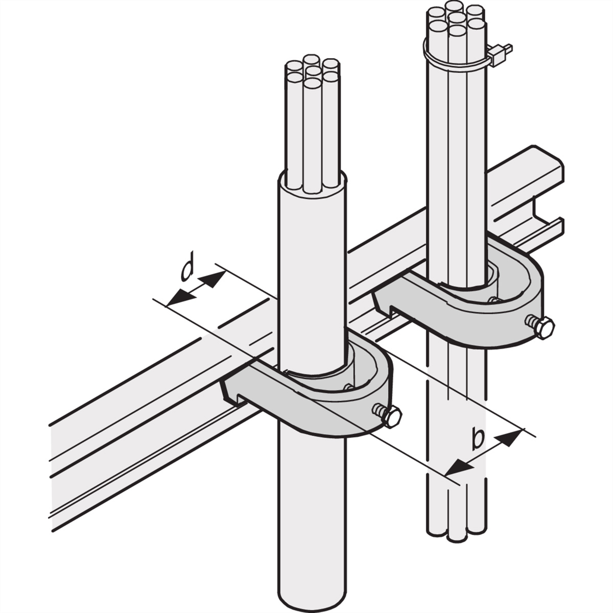 SCHROFF Kabelschellen - KABELSCHELLEN 38-42 48B (10X)