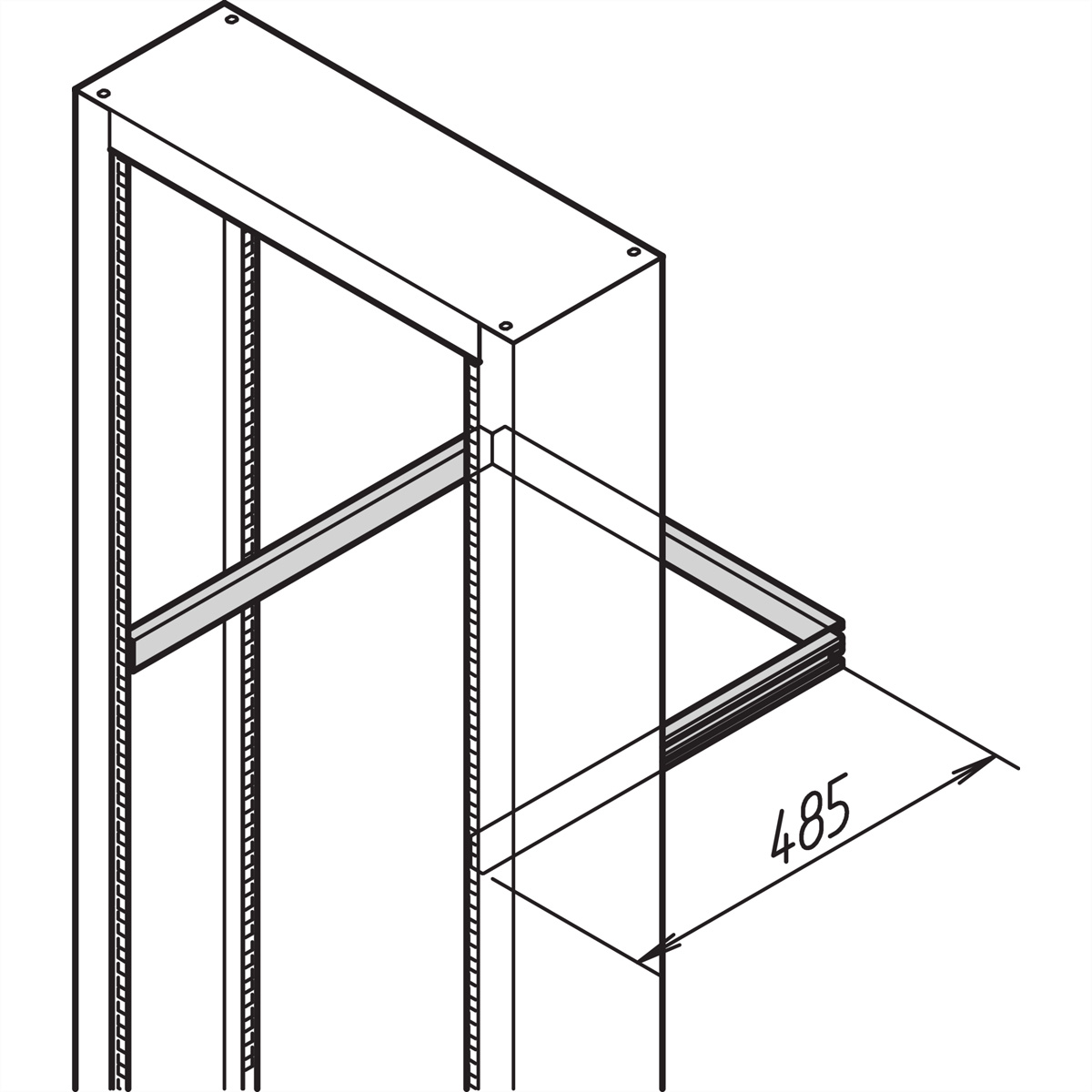 SCHROFF Kabelabfangschiene - KABELABFANGSCHIENE 483L