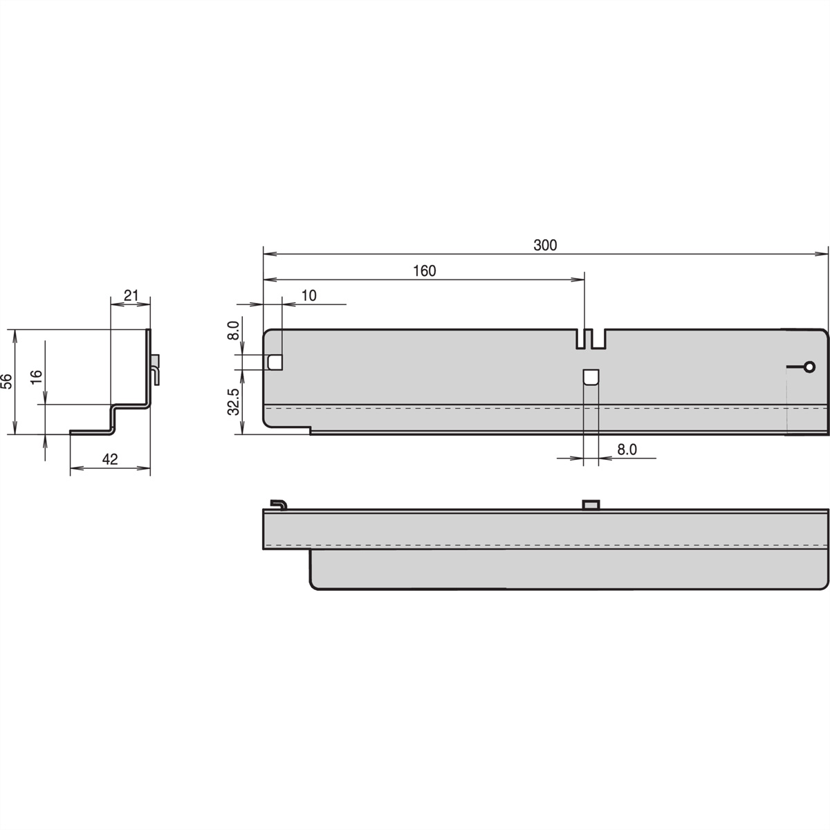 SCHROFF Gleitschiene, 40 kg - GLEITSCHIENEN 300T 40KG(1PA)