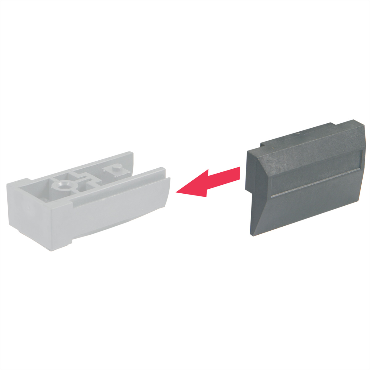SCHROFF Stapelhilfe/Designelement - STAPELHILFE RAL9006 (4STK) Griffe und Füße