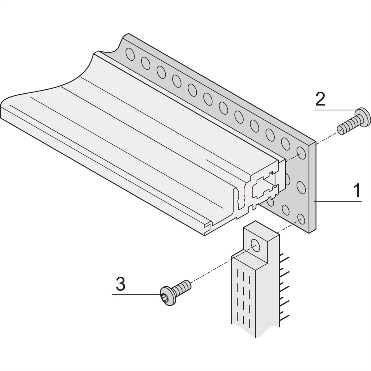 SCHROFF Lochschiene für Steckverbinder nach EN 60603-2 20822049 (BILD2)