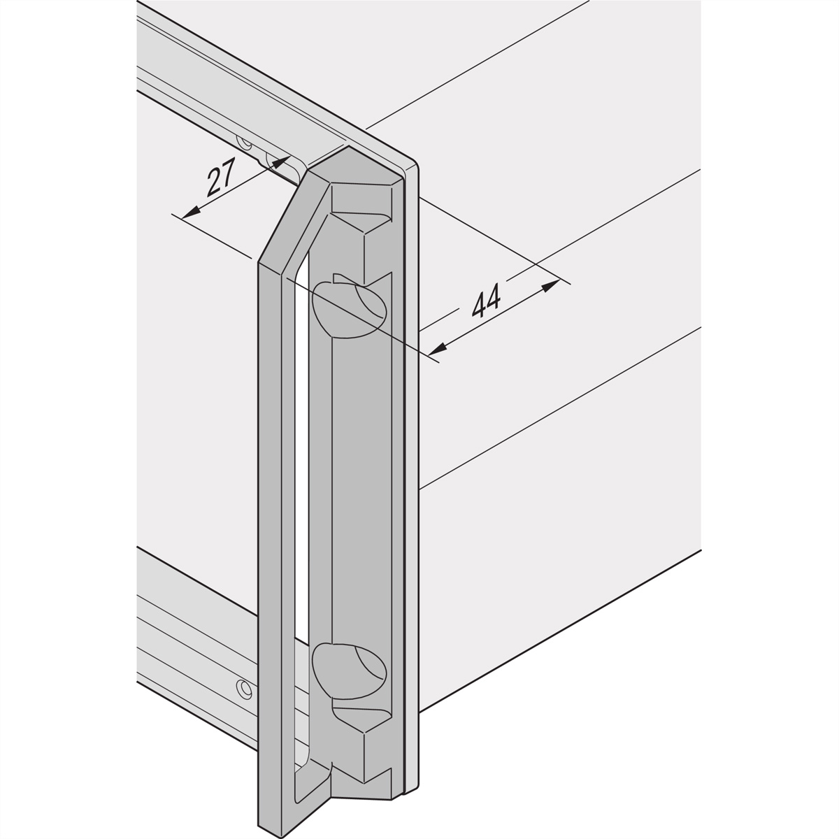 SCHROFF Frontgriff - FRONTGRIFF 6HE (INPAC) 2STK