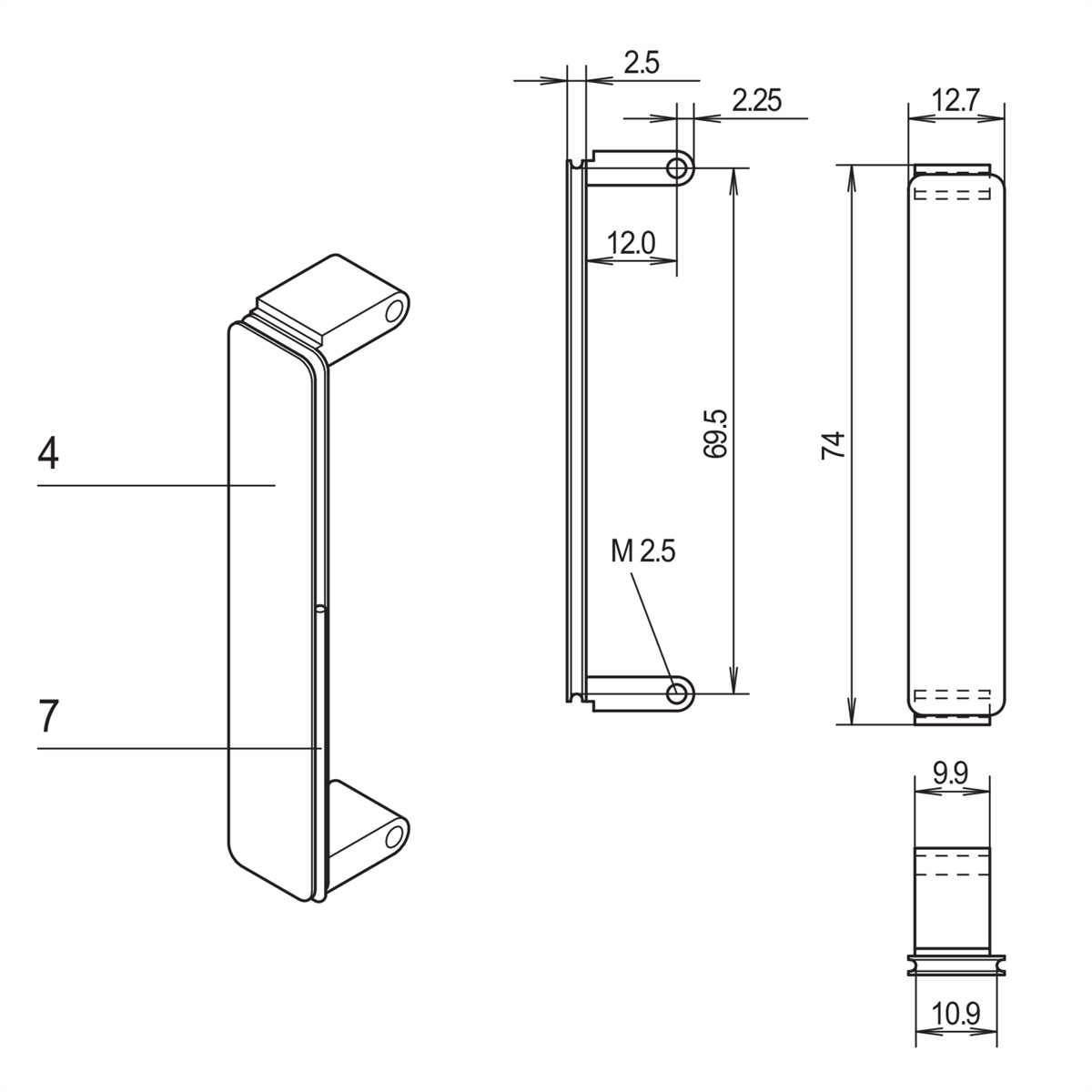 SCHROFF PMC Mezzanine-Frontplatten - FRONTPROF.MEZZANINE 20835899 (BILD2)