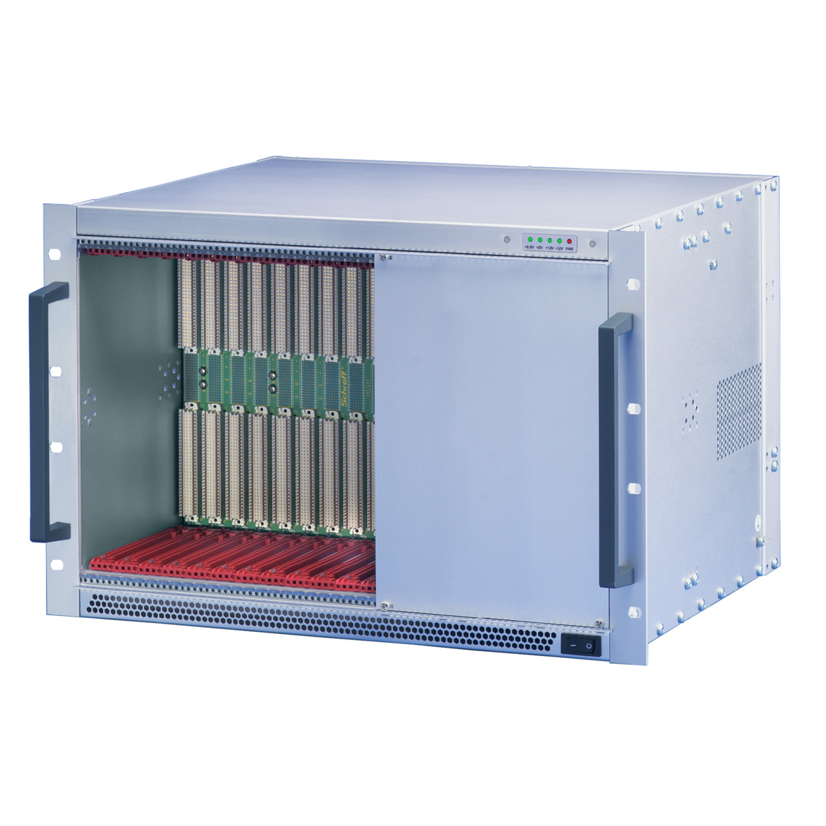 SCHROFF 7 HE, 12 Slot, ohne Rear I/O - BGT VME64X 7HE(1/2+6+1/2)12SL VME PRO Systeme