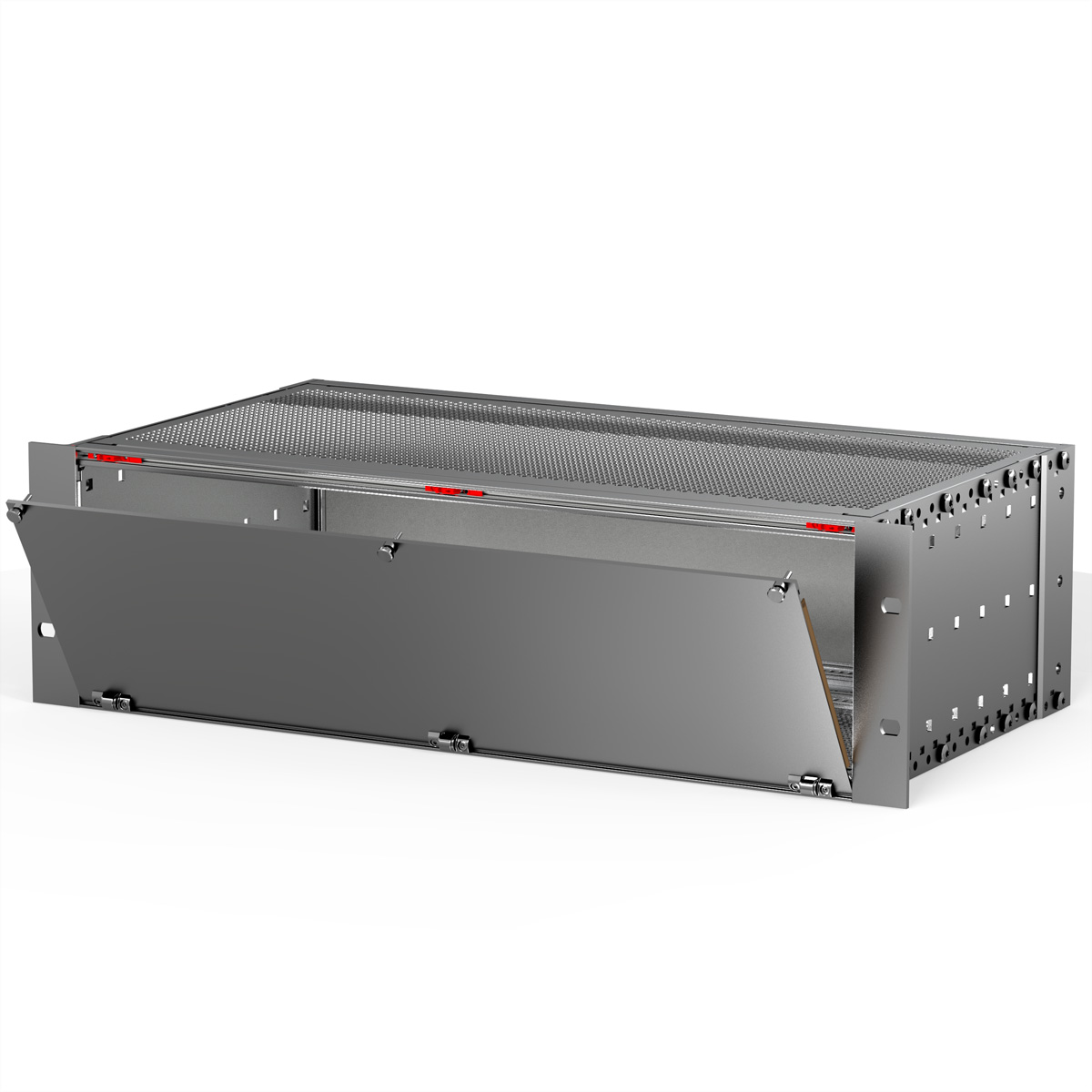 SCHROFF Frontplatte, klappbar, FRONTPL.KLAPPB.HF 4HE 42TE Frontblenden