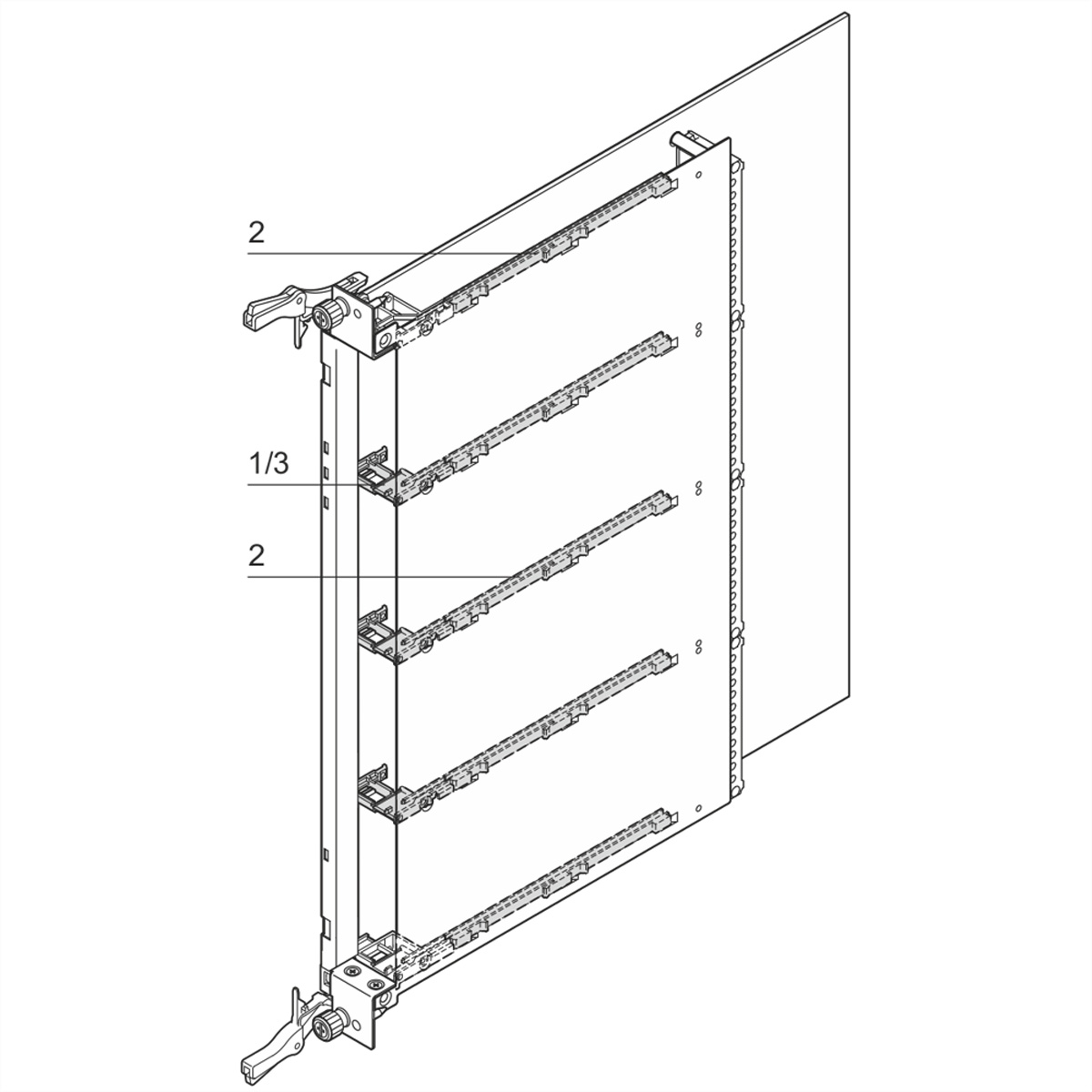 SCHROFF Kartenführung/Streben für AdvancedMC-Mid-size-Module - FUEHRG.SCHIENEN AMC MS 10STK