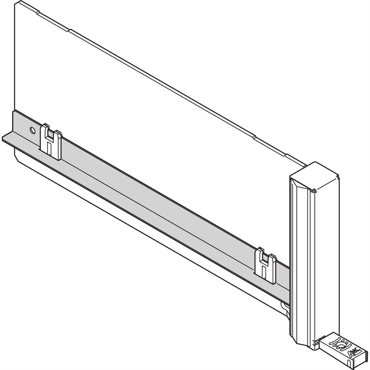 SCHROFF Luftleitblech für Filler-Module ECO mit starrem Griff - LUFTLEITBL.ECO FILLER C 10ST