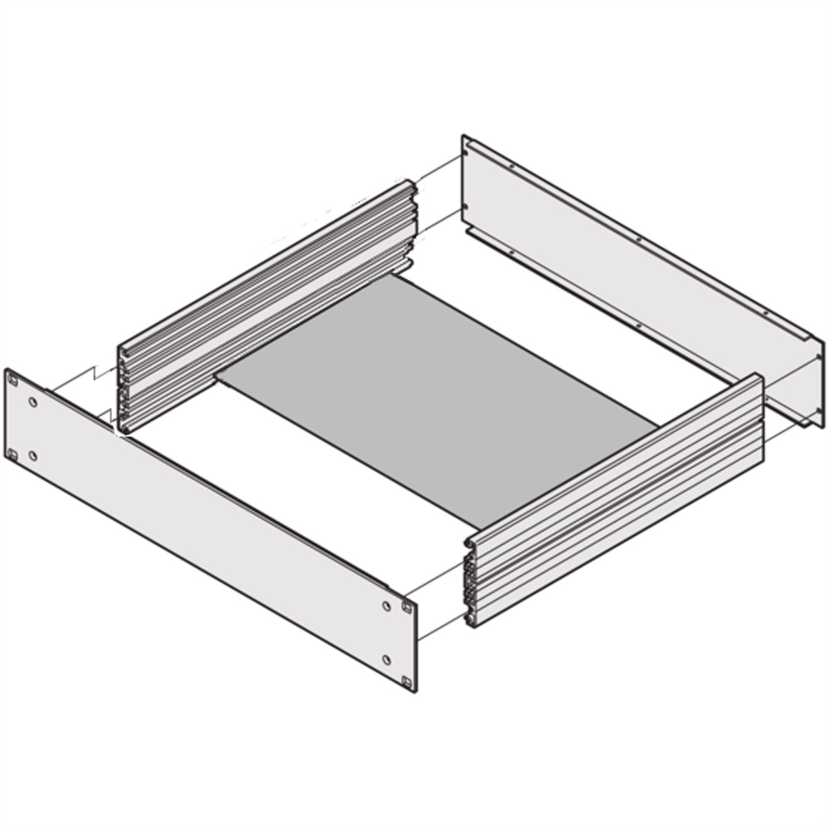 SCHROFF Montageplatte - CHASSISPLATTE 150T