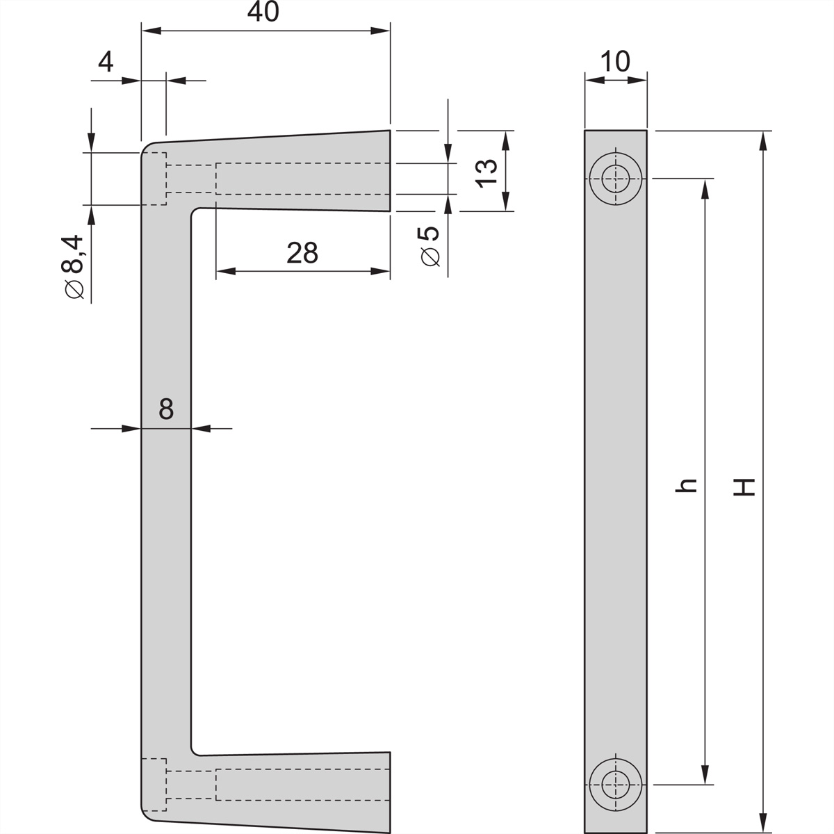 SCHROFF Frontgriffe - FRONTGRIFFE 5HE MULTIPAC(2X)