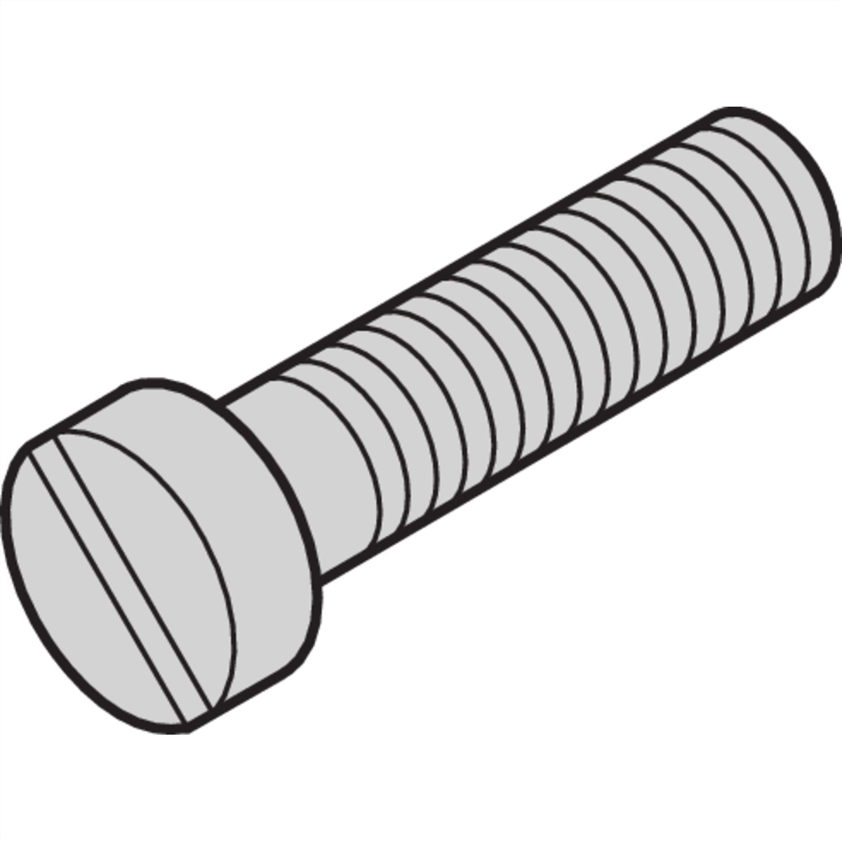 SCHROFF Zylinderkopfschraube mit Schlitz - ZYL.SCHRAUB.M2,5X16/84 100ST