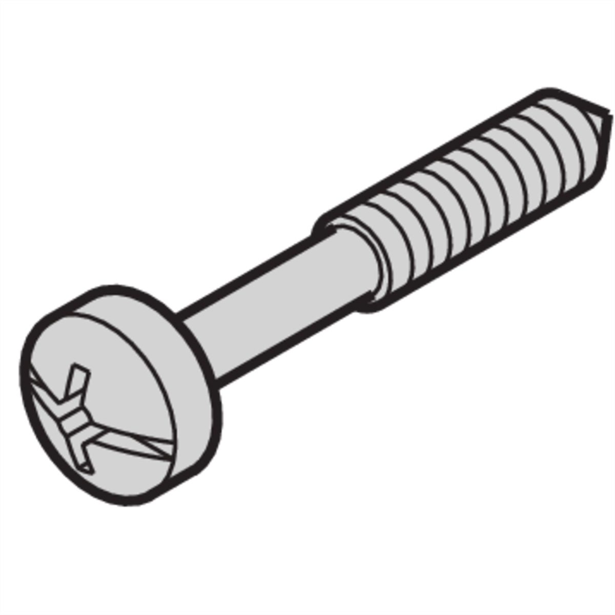 SCHROFF Halsschraube mit Kreuzschlitz/Schlitz - HALSSCHR.M.KR.M2,5 SCH. 100S