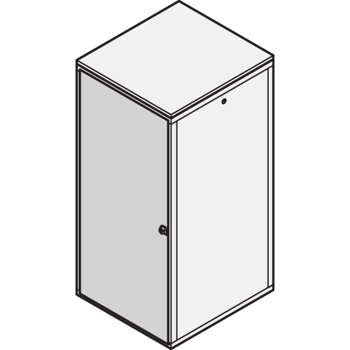 SCHROFF Stahltür 120° - TUER STAHLBLECH 25HE 553B