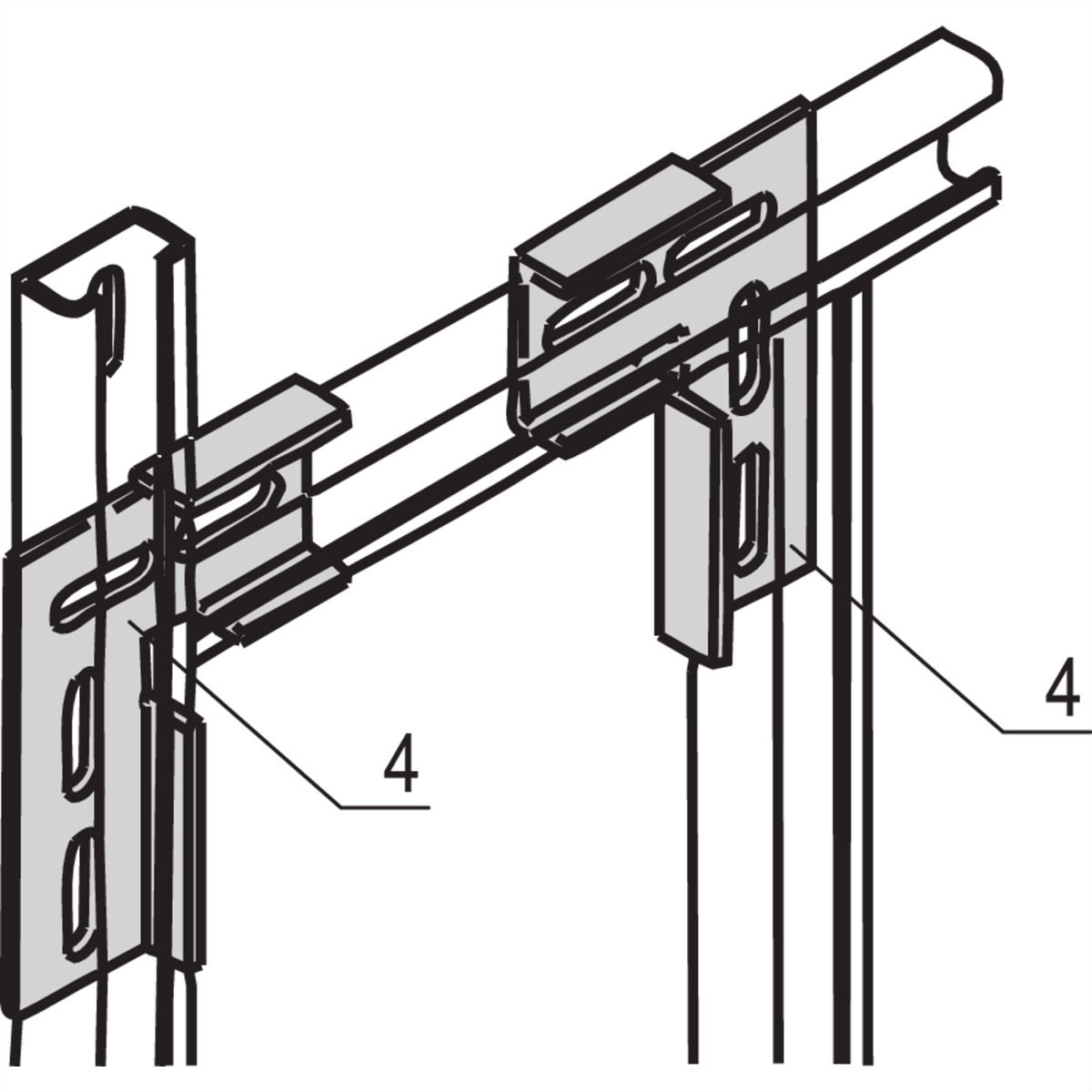 SCHROFF L-Winkel - L-WINKEL FUER C-PROFIL