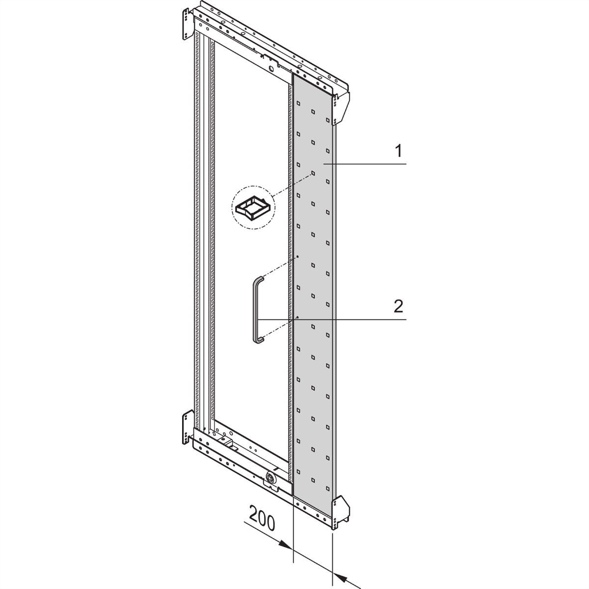 SCHROFF Schwenkrahmenblende - SCHWENKRAHM.BLENDE 33HE ASSY Varistar