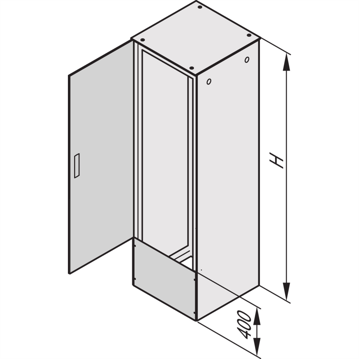 SCHROFF Anschlussplatte für Front- und Rückseite - AN.PLATTE EMC 400H600B VERT.