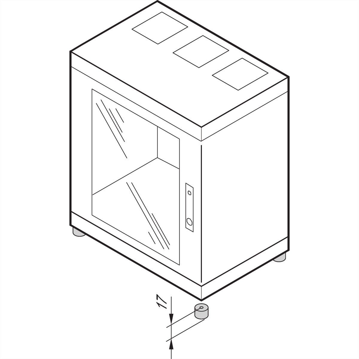 SCHROFF Füsse, - GUMMIFUSS SET SCHWARZ (4STK)