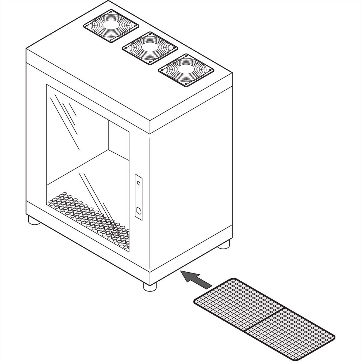 SCHROFF Ersatzfiltermatte - ERSATZ FILTER 300/400 (3ST)