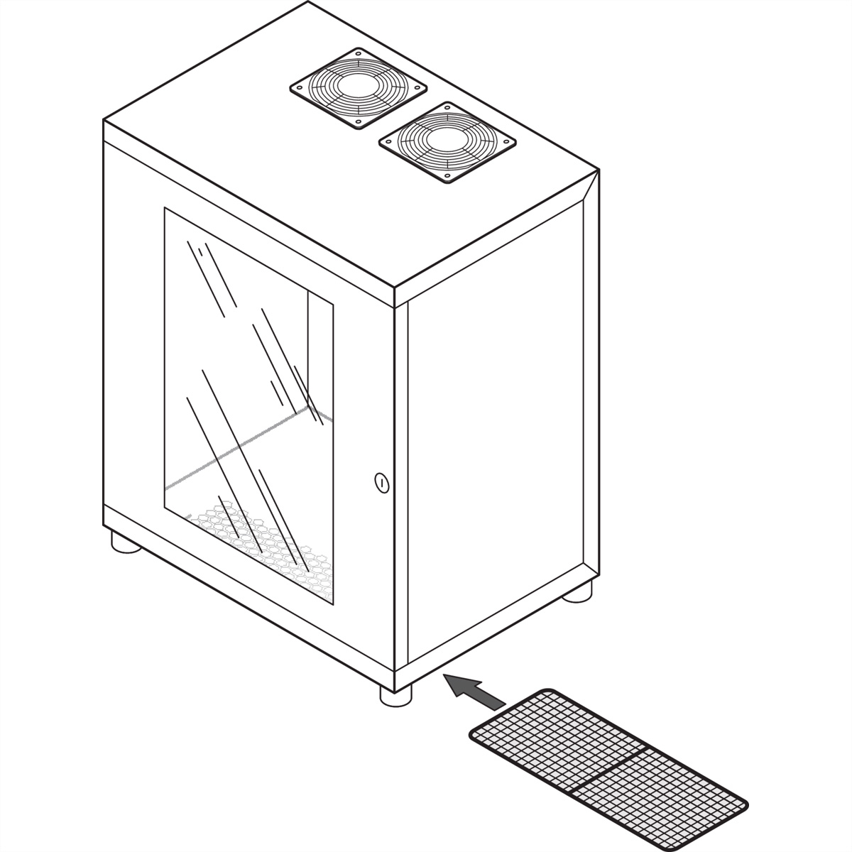 SCHROFF Ersatzfiltermatte für 10