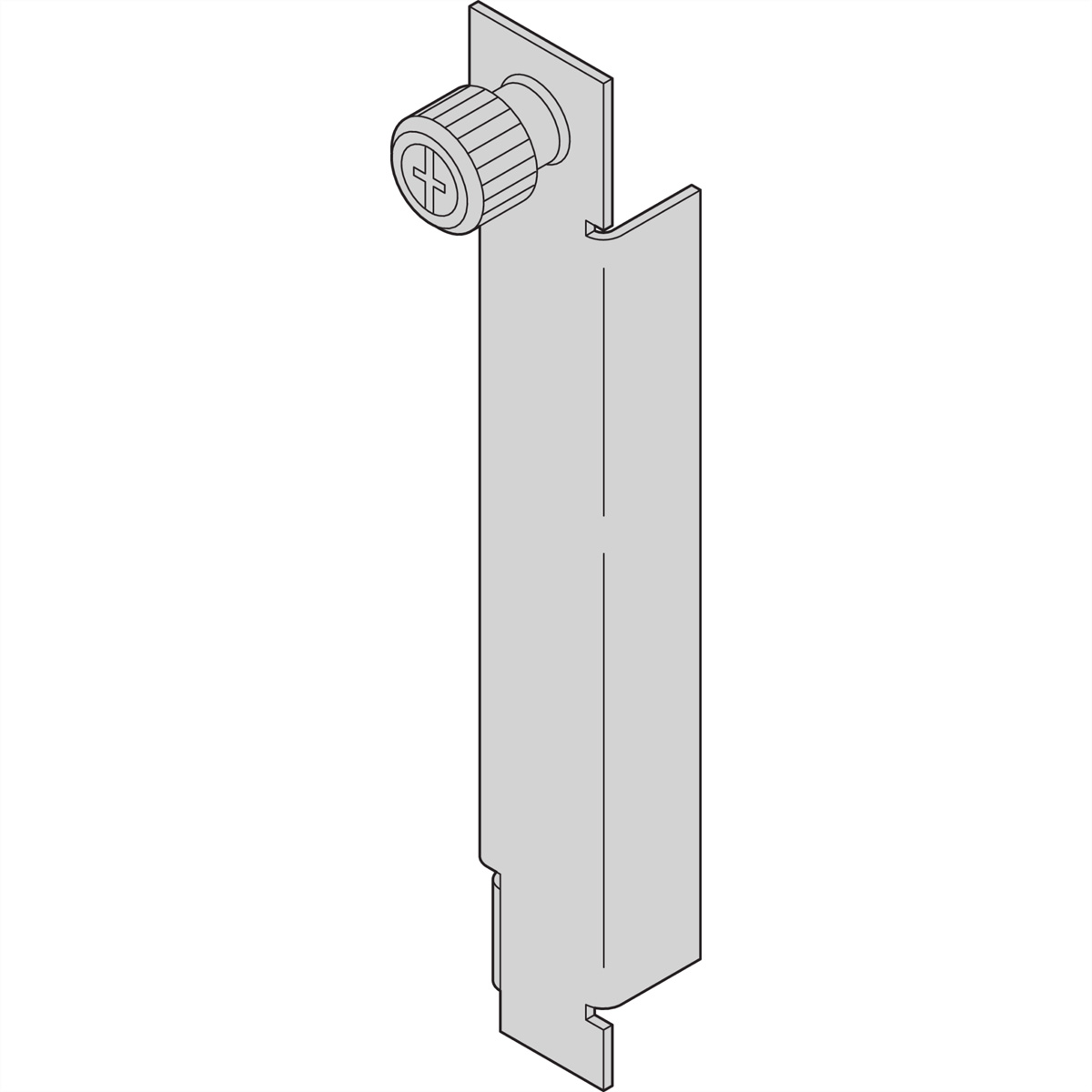 SCHROFF Frontplatte aus Stahl, rostfrei - BLINDPLATTE SHMM VERTIKAL