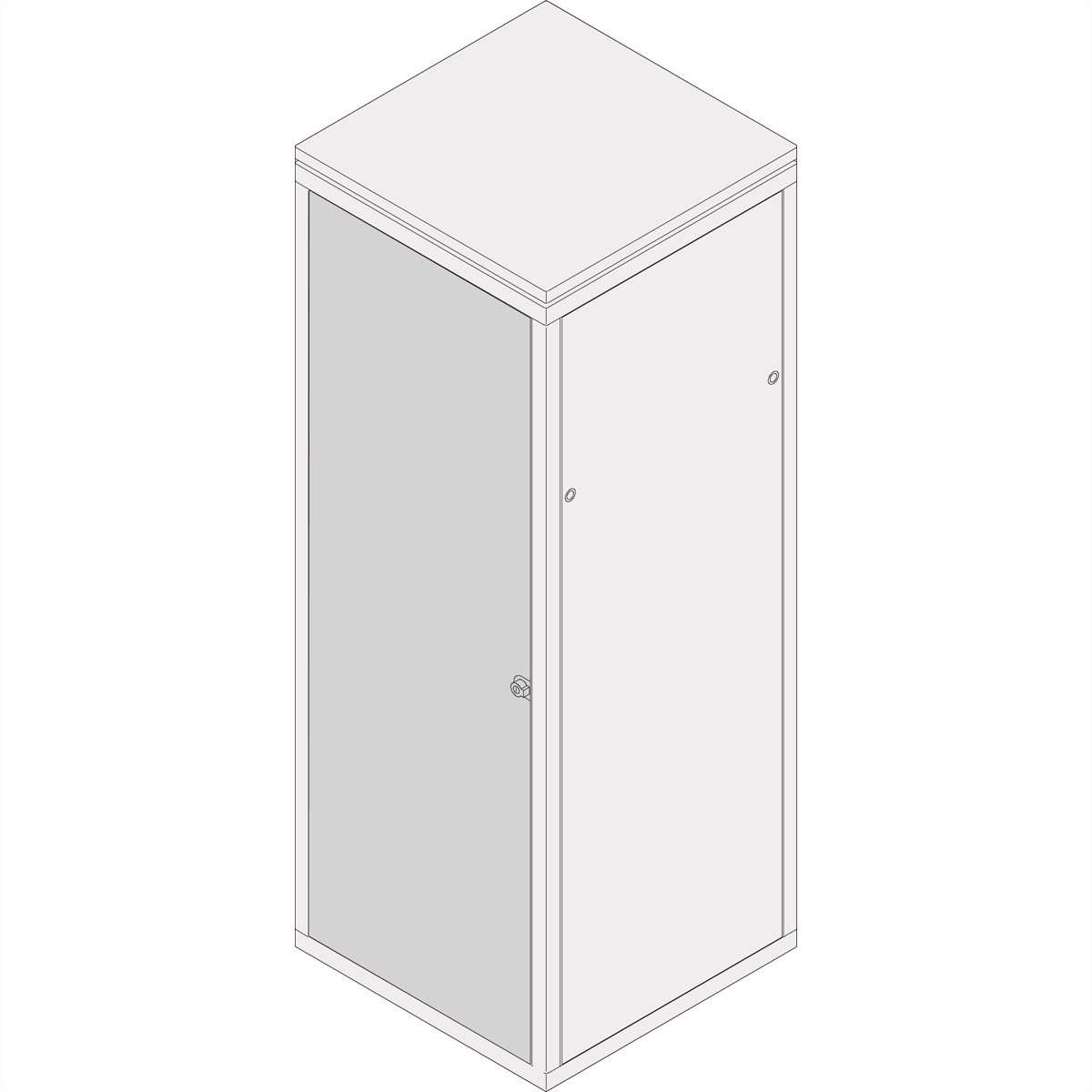 SCHROFF Stahltür 180°-Öffnungswinkel - TUER STAHL 38HE 600B 180GRAD