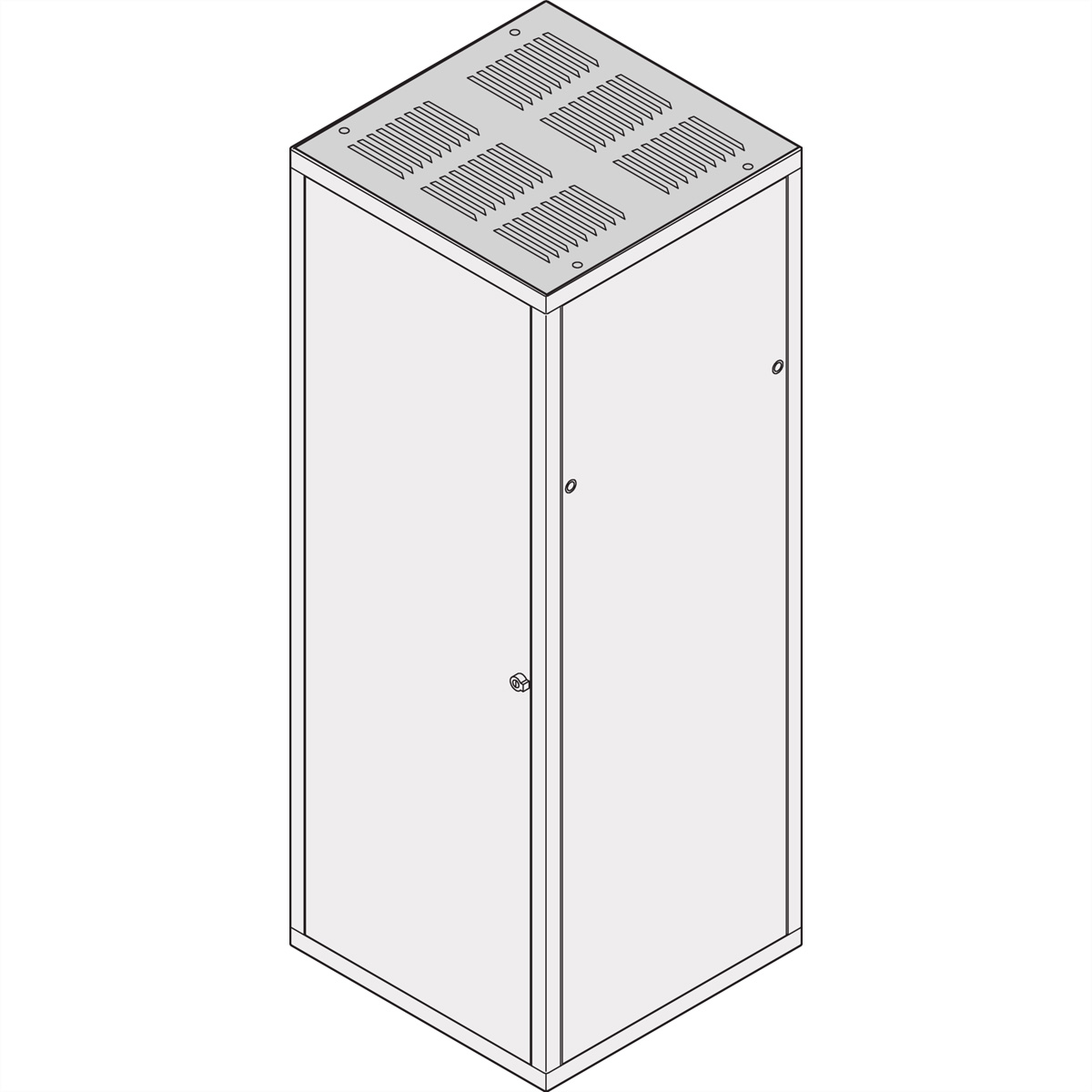 SCHROFF Dach, gekiemt, RAL 7021 - DACH,M.KIEMEM 600B 800T 7021