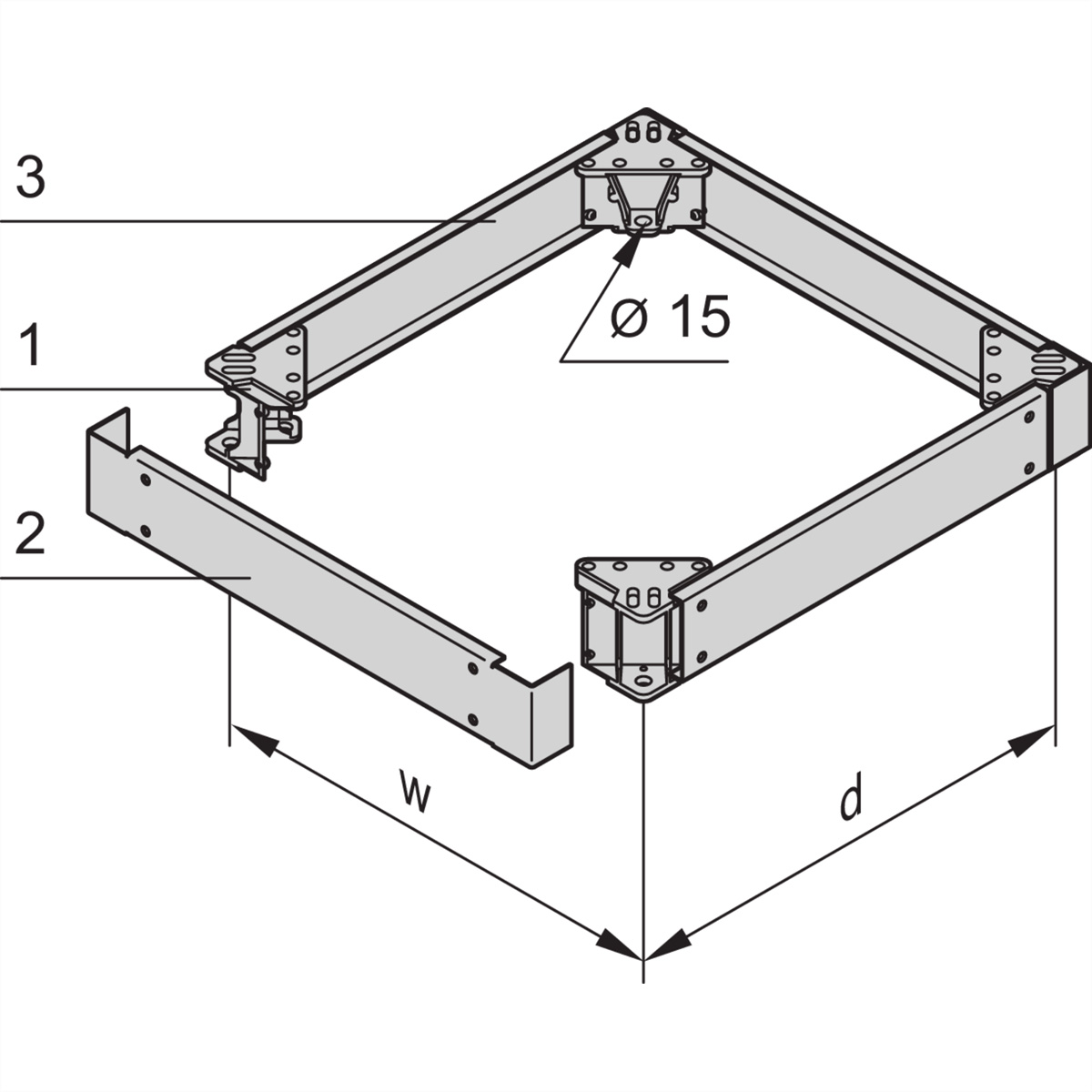 SCHROFF 22117830 19 Zoll Netzwerkschrank-Sockel