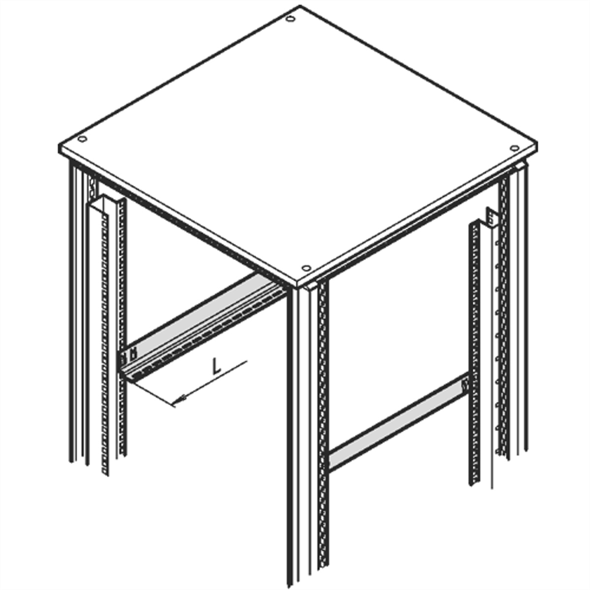 SCHROFF GLEITSCHIENEN SATZ 500T 2STK 19