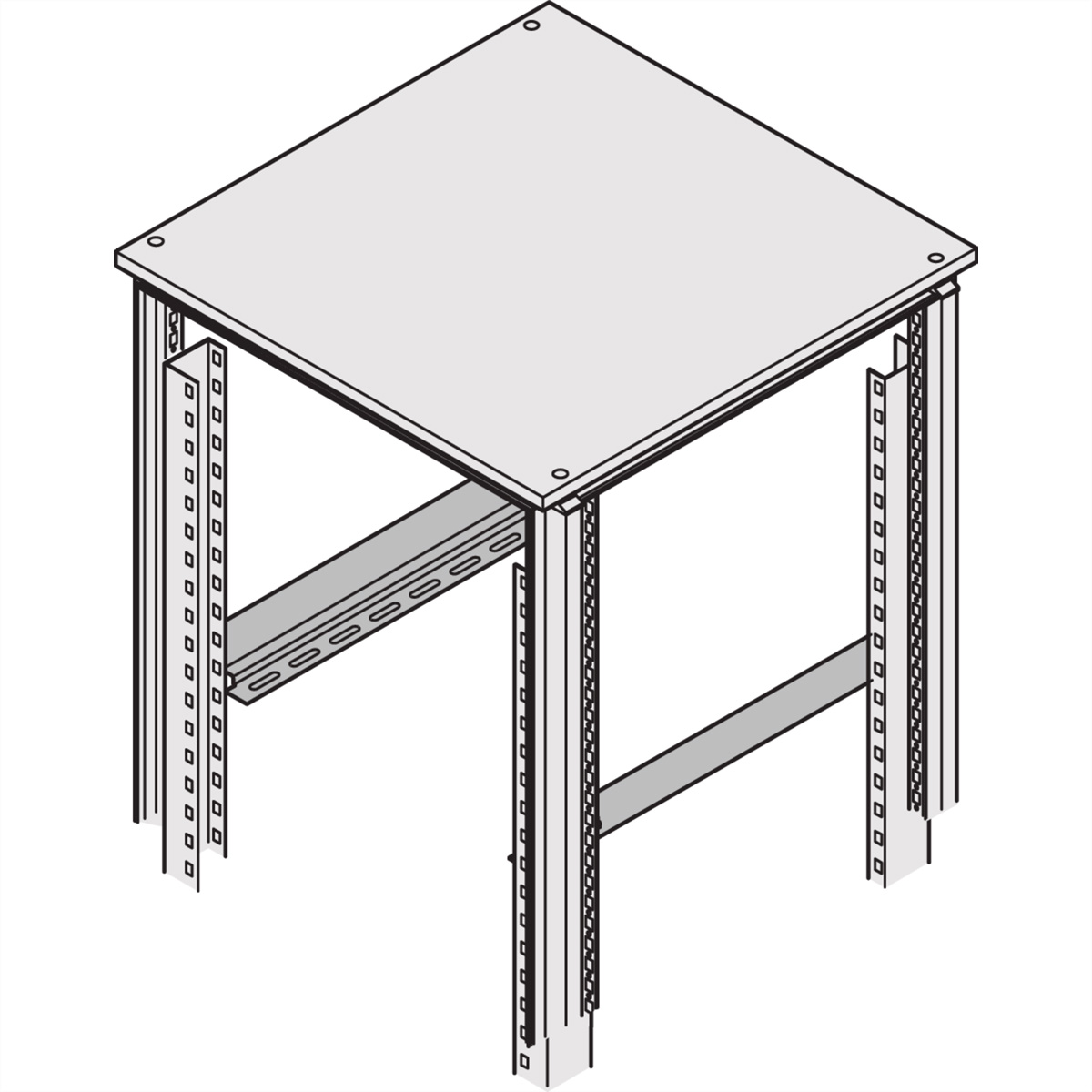 SCHROFF Gleitschiene 25 kg - GLEITSCHIENEN SATZ 900T 2STK