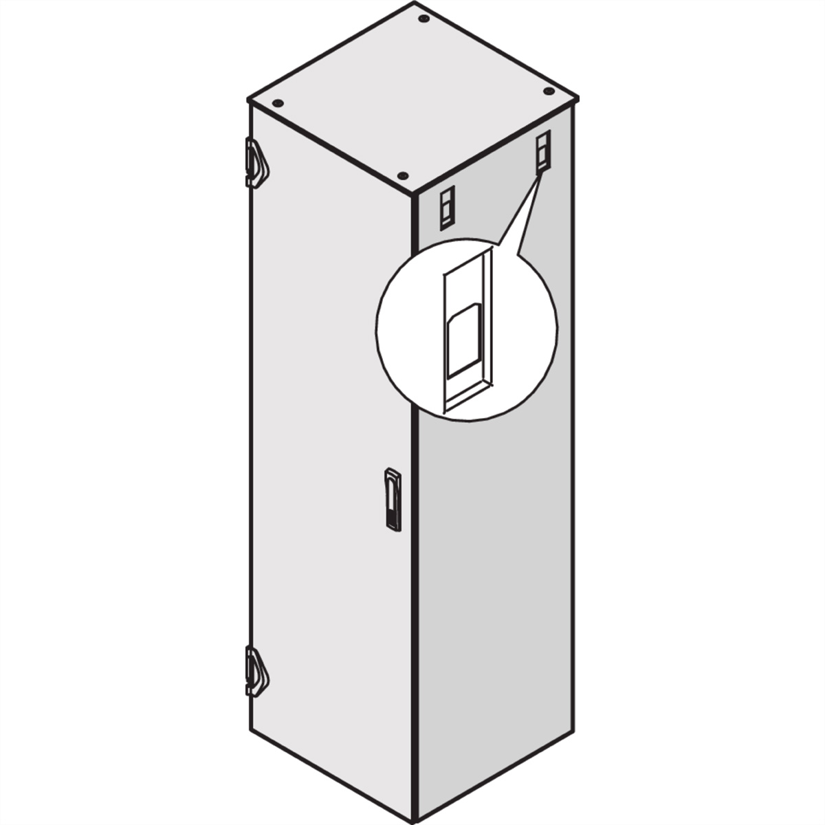 SCHROFF Seitenwand mit Schnellverschluss - SWD 2000H 300T SCHL-7035(2X) Varistar