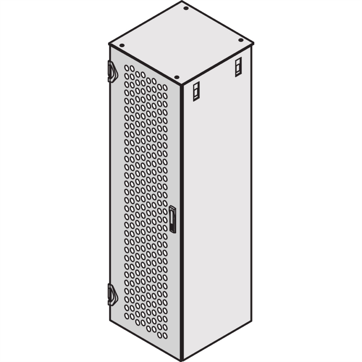 SCHROFF Stahltür perforiert, IP 20 - TUER 1400H 600B BELUFT. 7035 Varistar