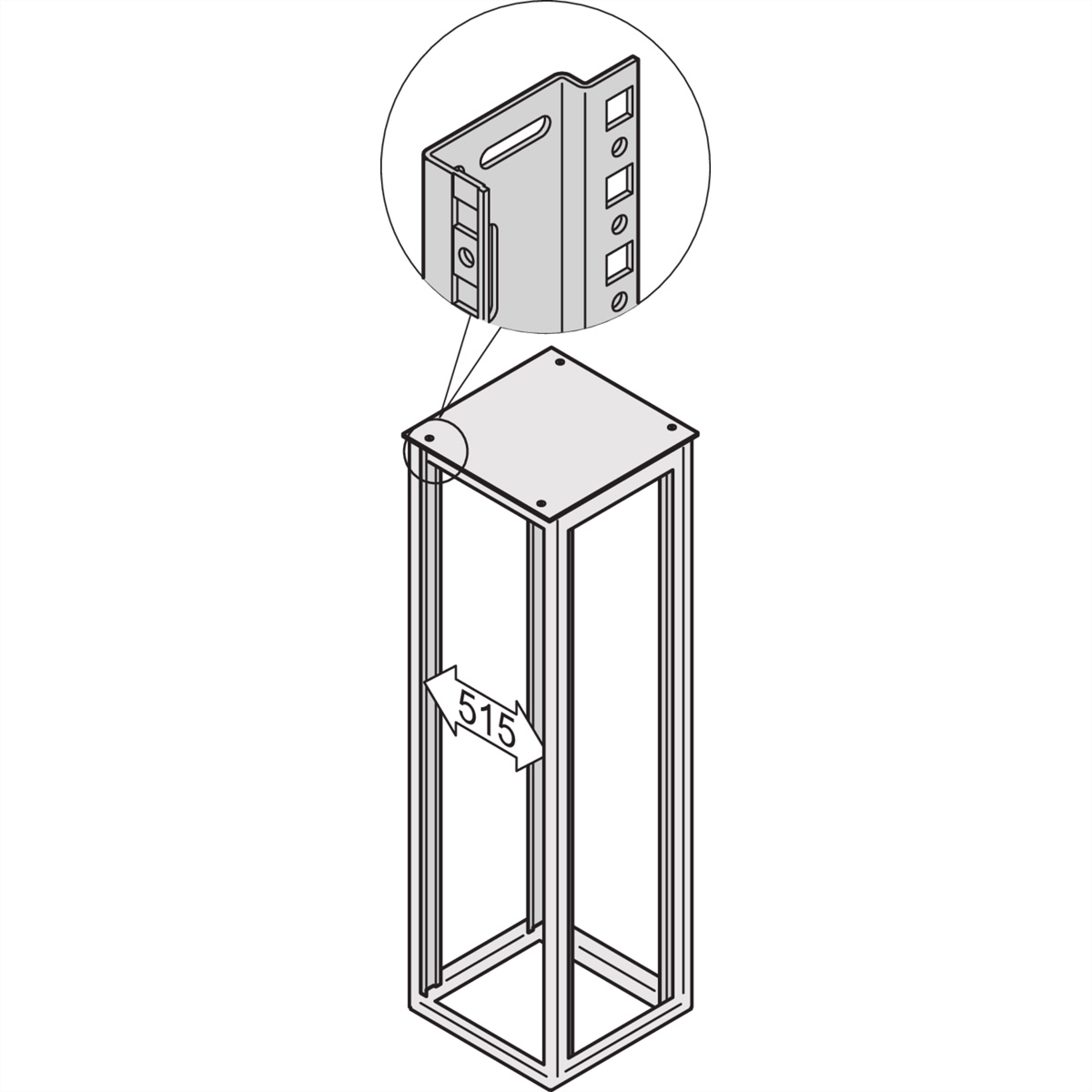 SCHROFF Winkelprofil ETSI - WINKELPROFIL ETSI60SU ALZ 2X