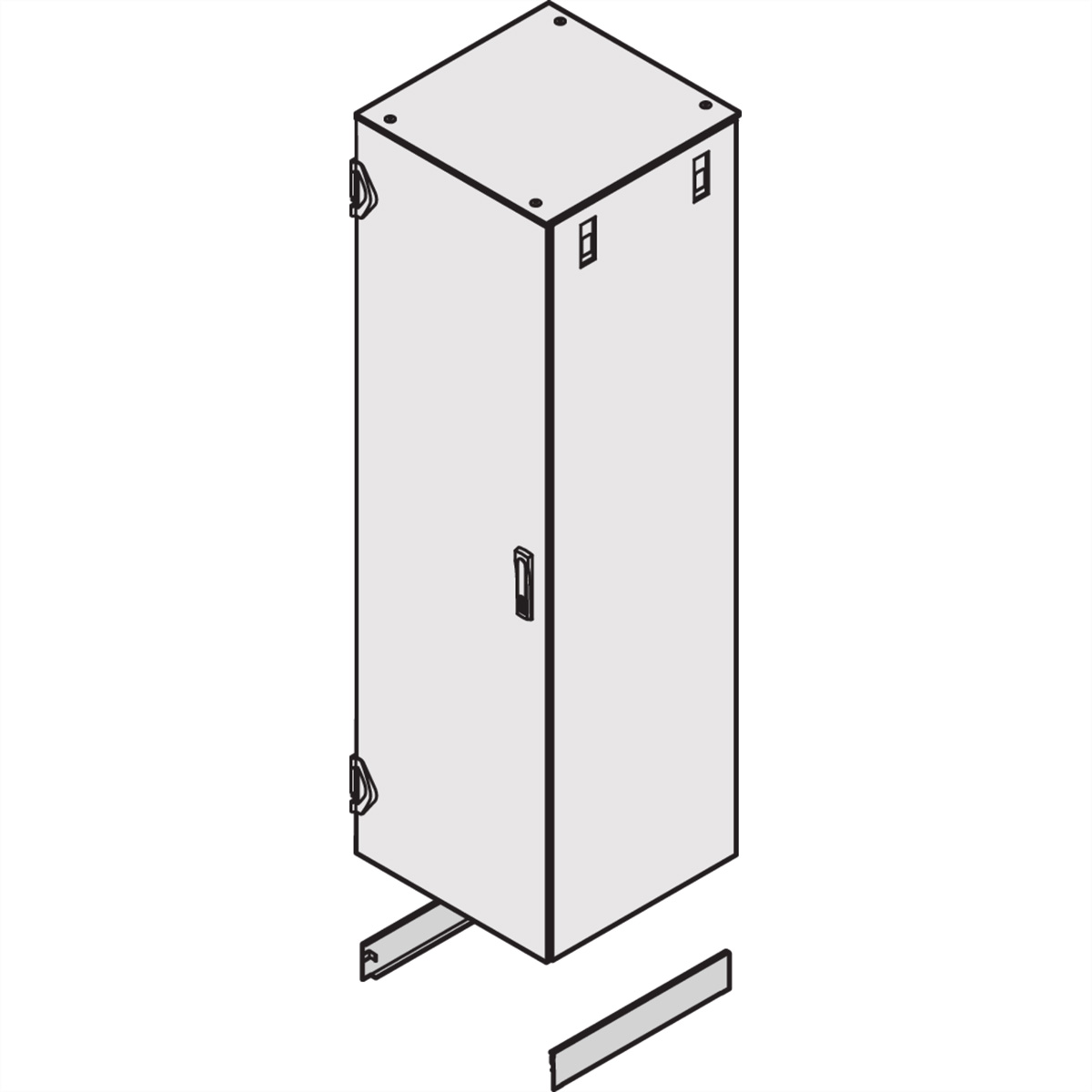 SCHROFF Seitenblende - SOCKELBLENDE 1100T RAL 7021
