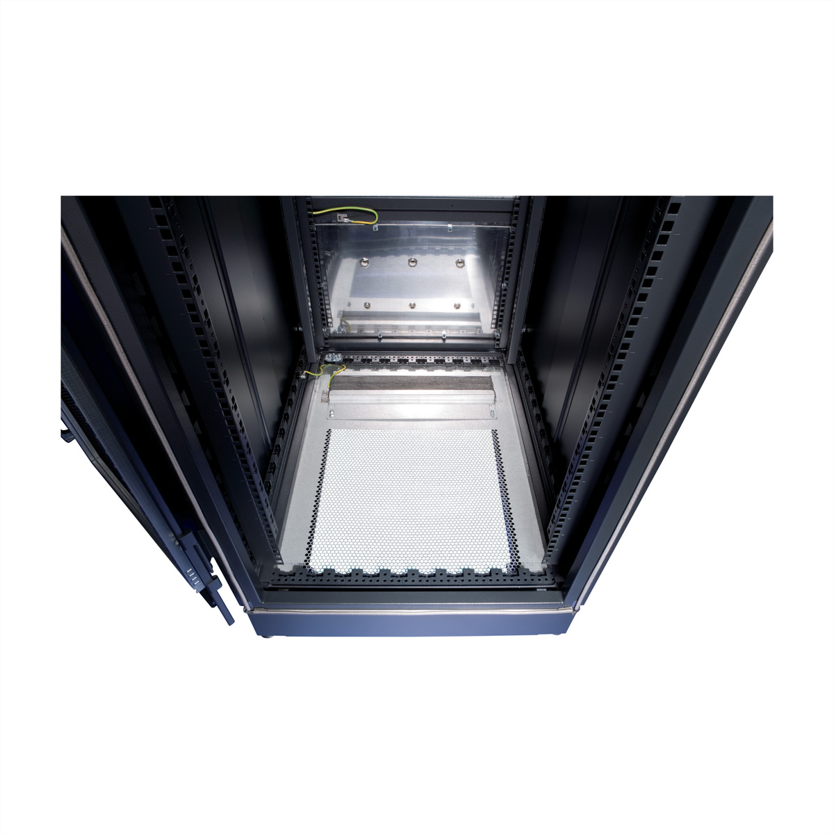 SCHROFF Bodenblech EMV, perforiert, mit Kableinführung - BODENBL.PERF.600BX800T EMC Varistar