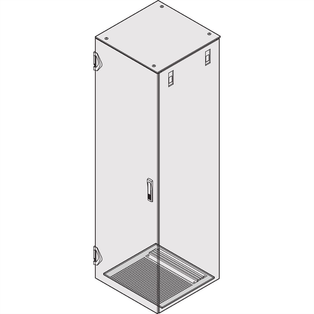 SCHROFF Bodenblech EMV, perforiert, mit Kableinführung - BOD.BLECH PERF.800B1000T EMC