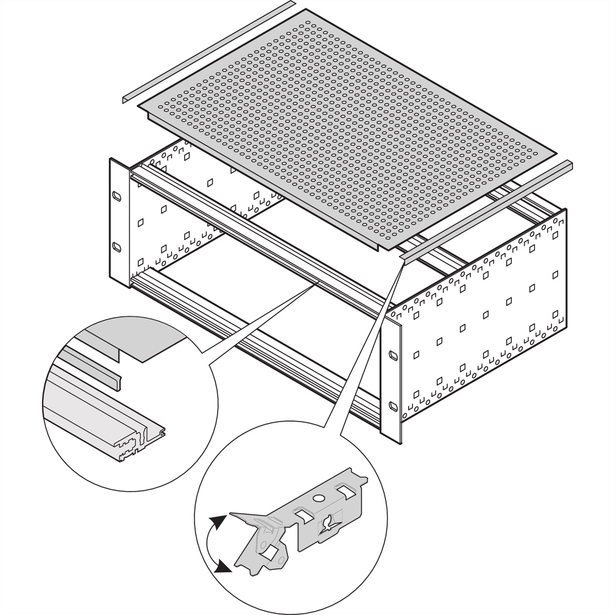 SCHROFF Abdeckblech, universal für spezielle Leiterkartentiefen - ABDECKBLECH EMC 84TE 235T 2ST