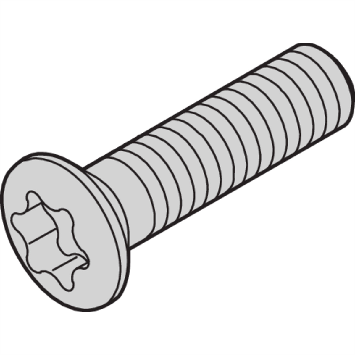 SCHROFF Linsensenkkopfschraube mit Torx - TORX-LISEKOSHR M2.5 X8 100ST