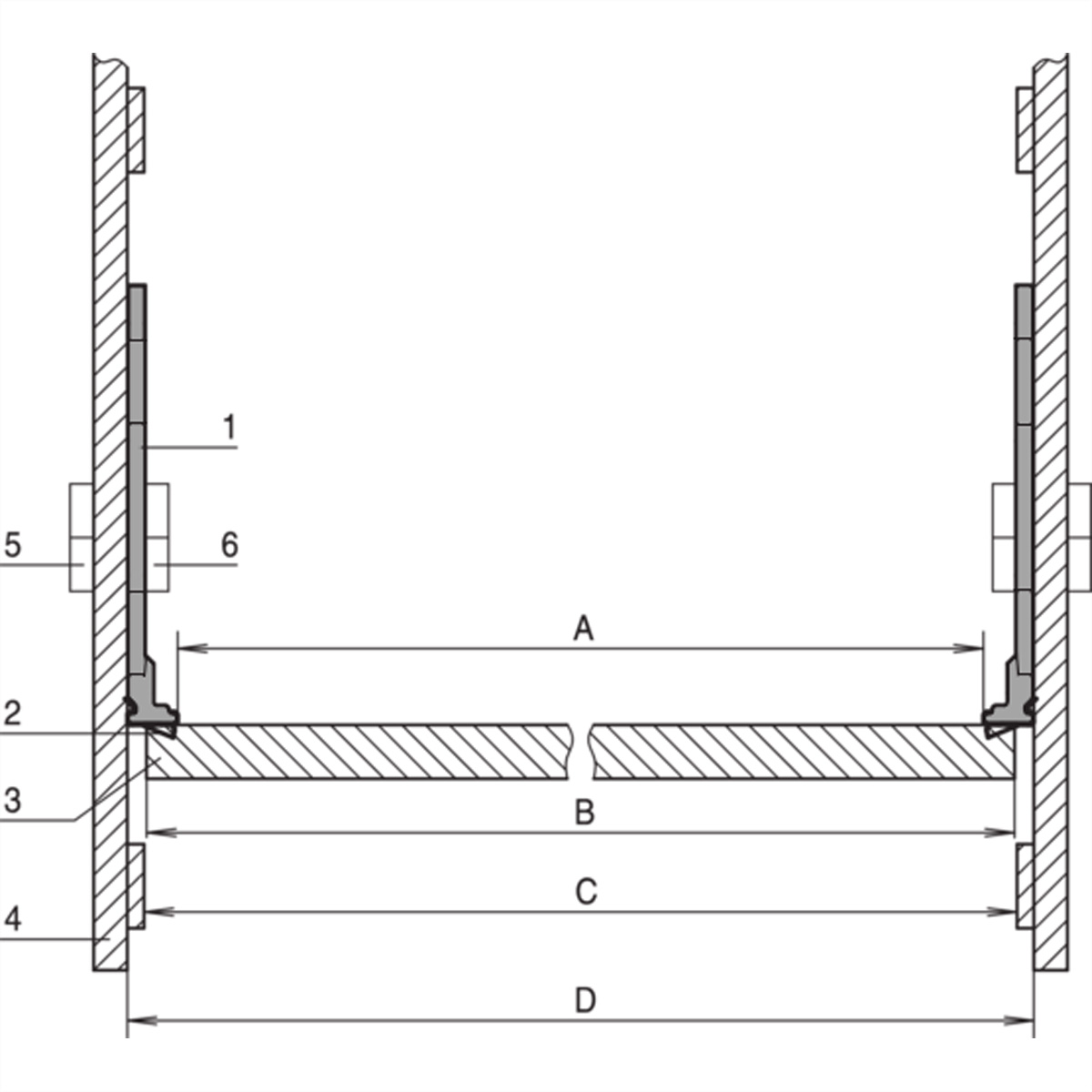 SCHROFF EMV-Schirmung zwischen Busplatine und Seitenwand - TRAEGERLEISTE F BPL 3HE