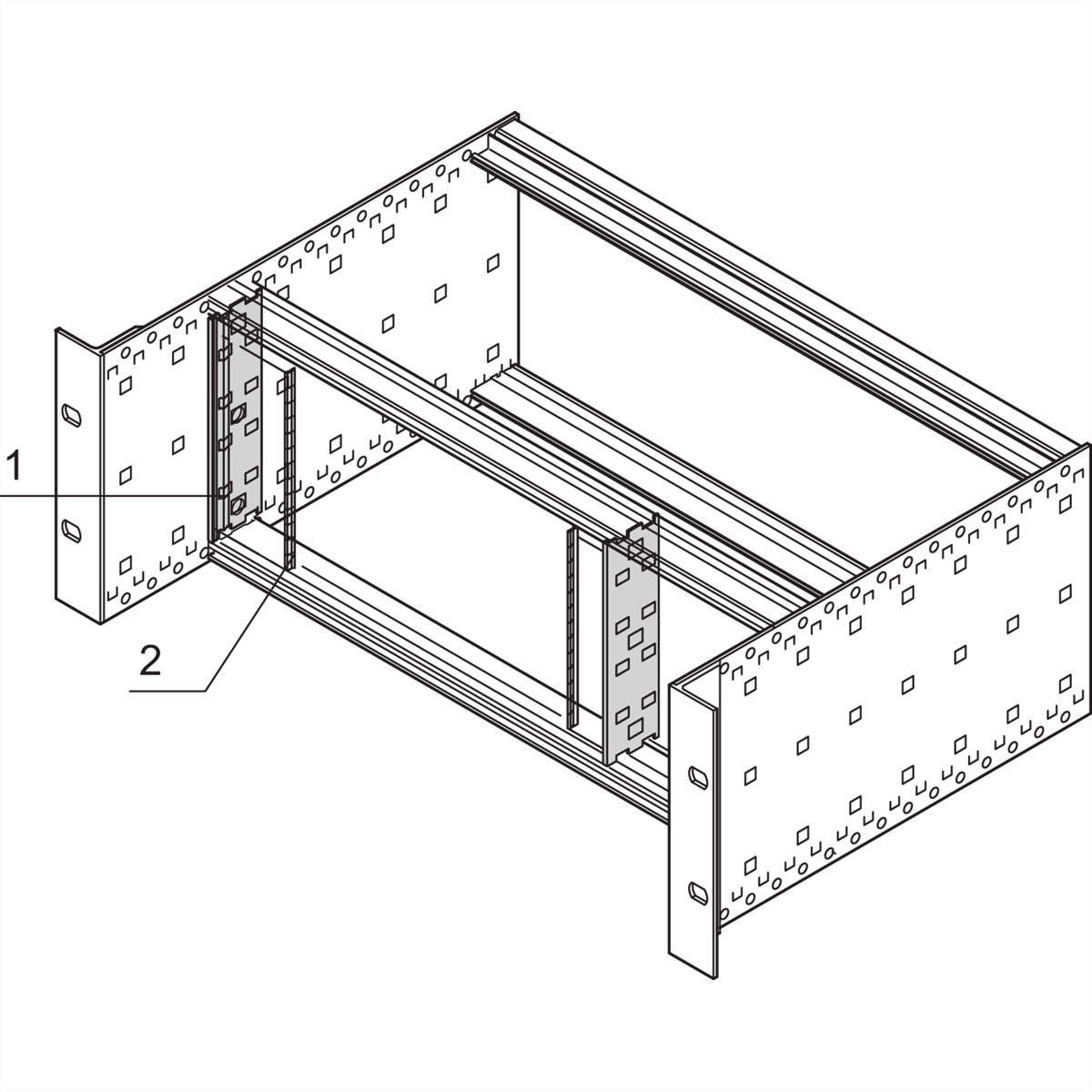 SCHROFF EMC-Schirmung zwischen Frontplatte und Seitenwand (vertiefter Einbau), für Edelstahldichtung