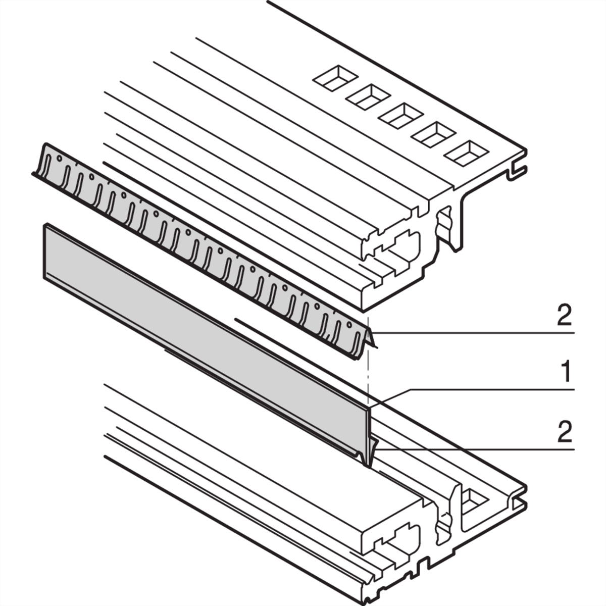 SCHROFF EMV-Dichtsatz zwischen Modulschiene und Modulschiene - HF-DICHTSATZ 20TE