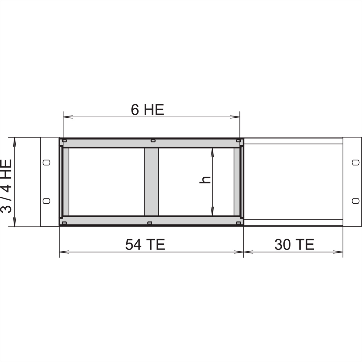 SCHROFF Horizontaler Kartenausbau - HORIZ.AB. 3HE VO LD HI VT