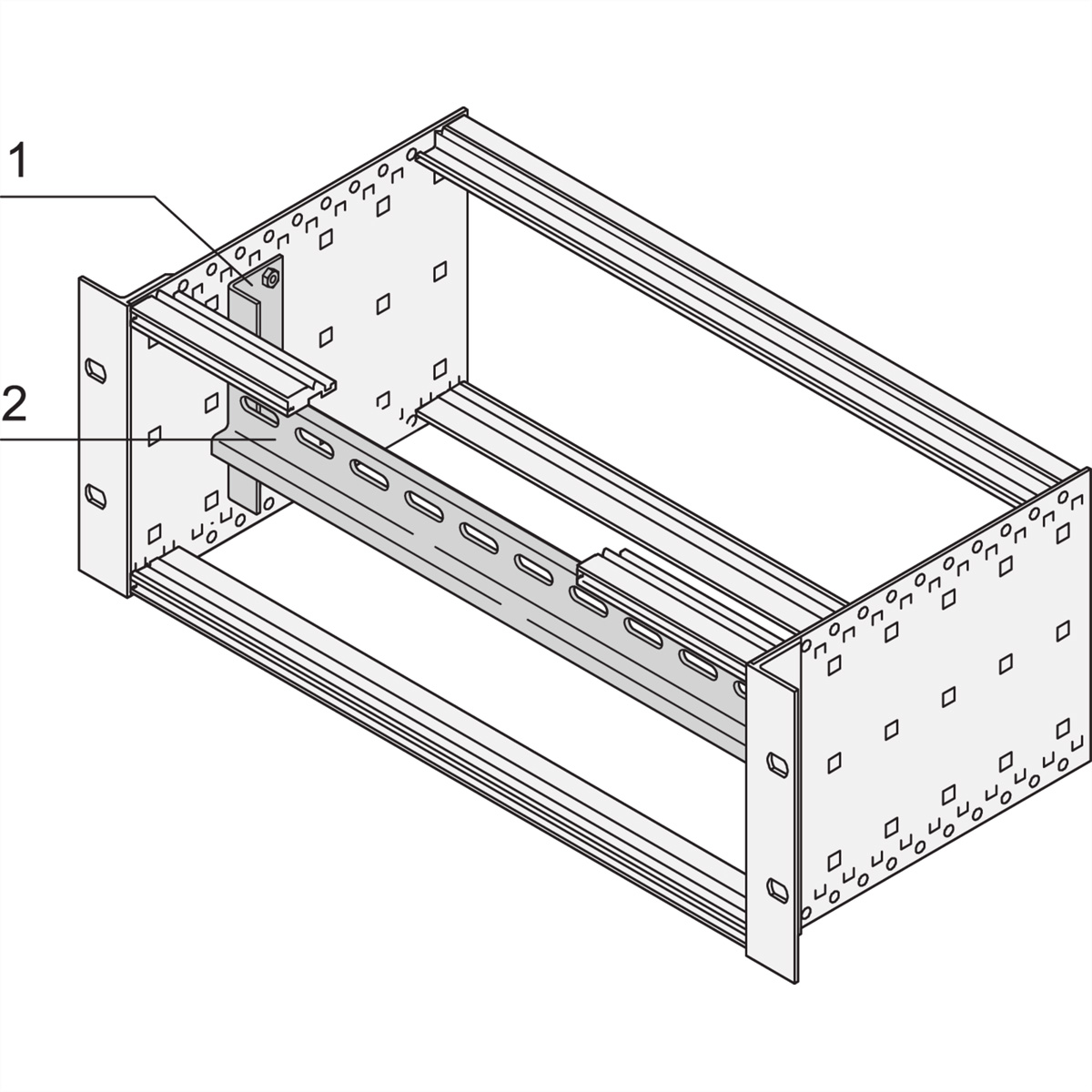 SCHROFF Adapterwinkel mit Gerätetragschiene - SATZ 24565100 (BILD2)