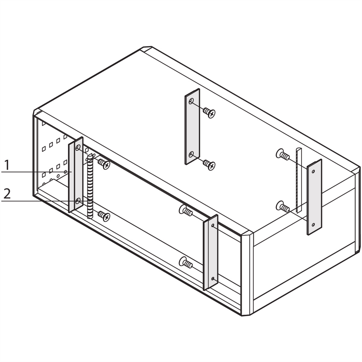 SCHROFF EMV-Dichtung Frontplatte / Rückwand - Seitenwand - EMC-TRAEGERLEISTE 3HE FPL-SW Ratiopac PRO