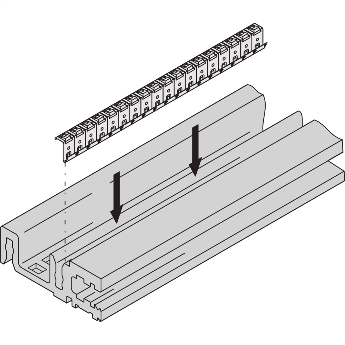 SCHROFF Modulschiene Typ H-VT stabil, mit EMV-Dichtung - MODULSCH. H VT 63TE EMC Propac PRO
