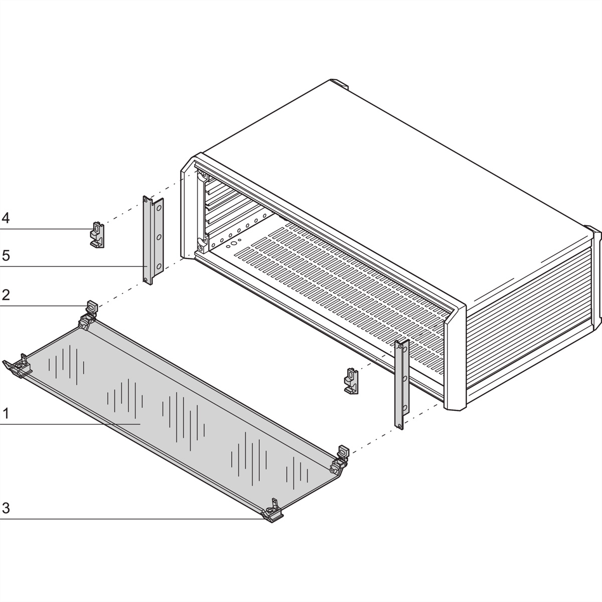 SCHROFF Frontabdeckhaube 3 HE - FRONTHAUBE 3HE 84TE PROP/PRO Propac PRO