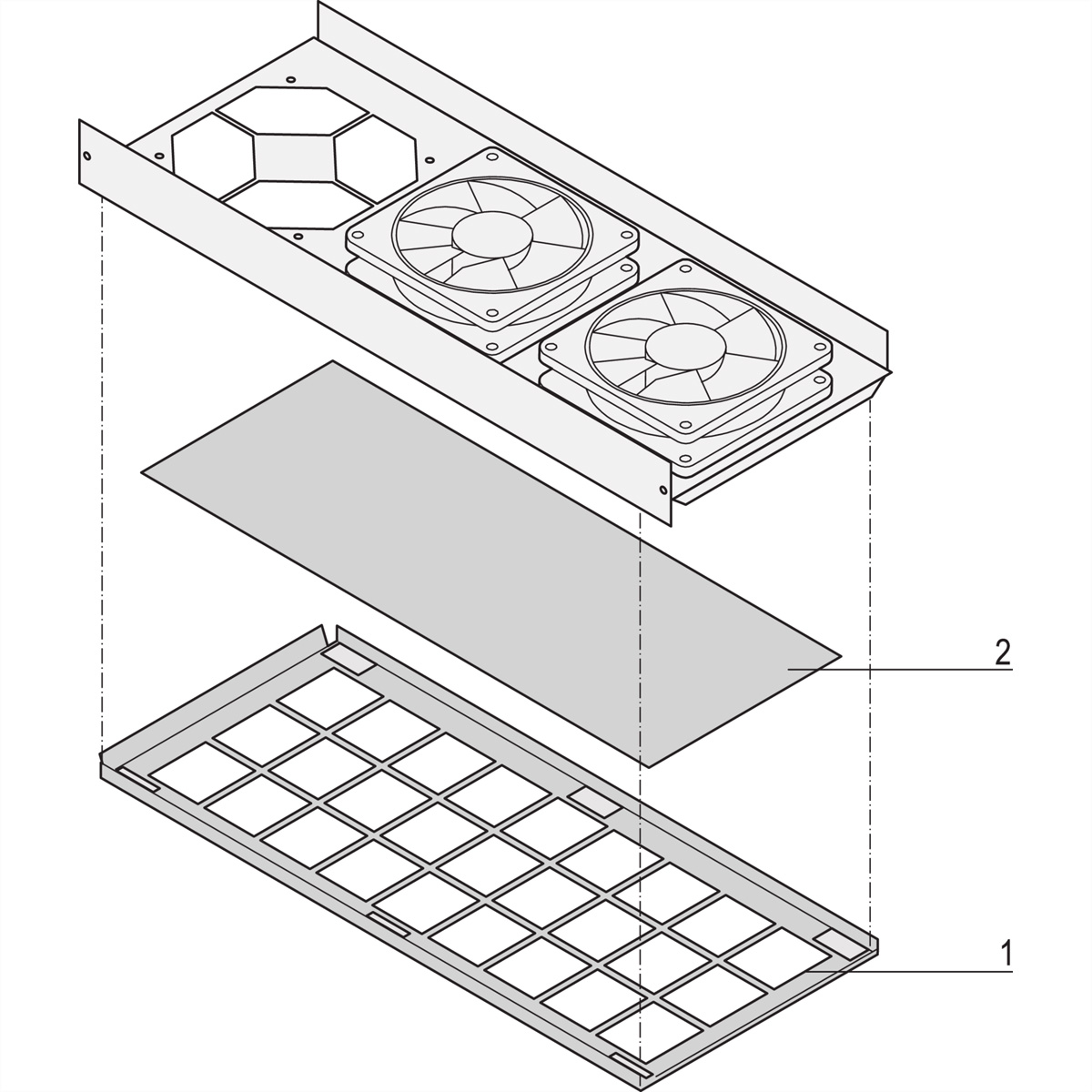 SCHROFF Luftfilter - LUFTFILTERSATZ(MATTE+HALTER) VME PRO Systeme