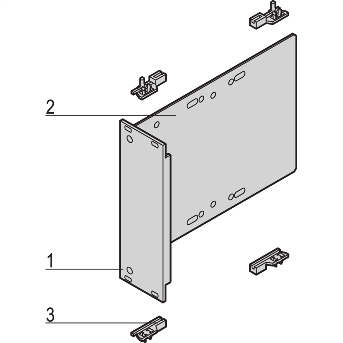 SCHROFF Laufwerkkassette mit U-Frontprofil geschirmt HD 1 x 3 1/2