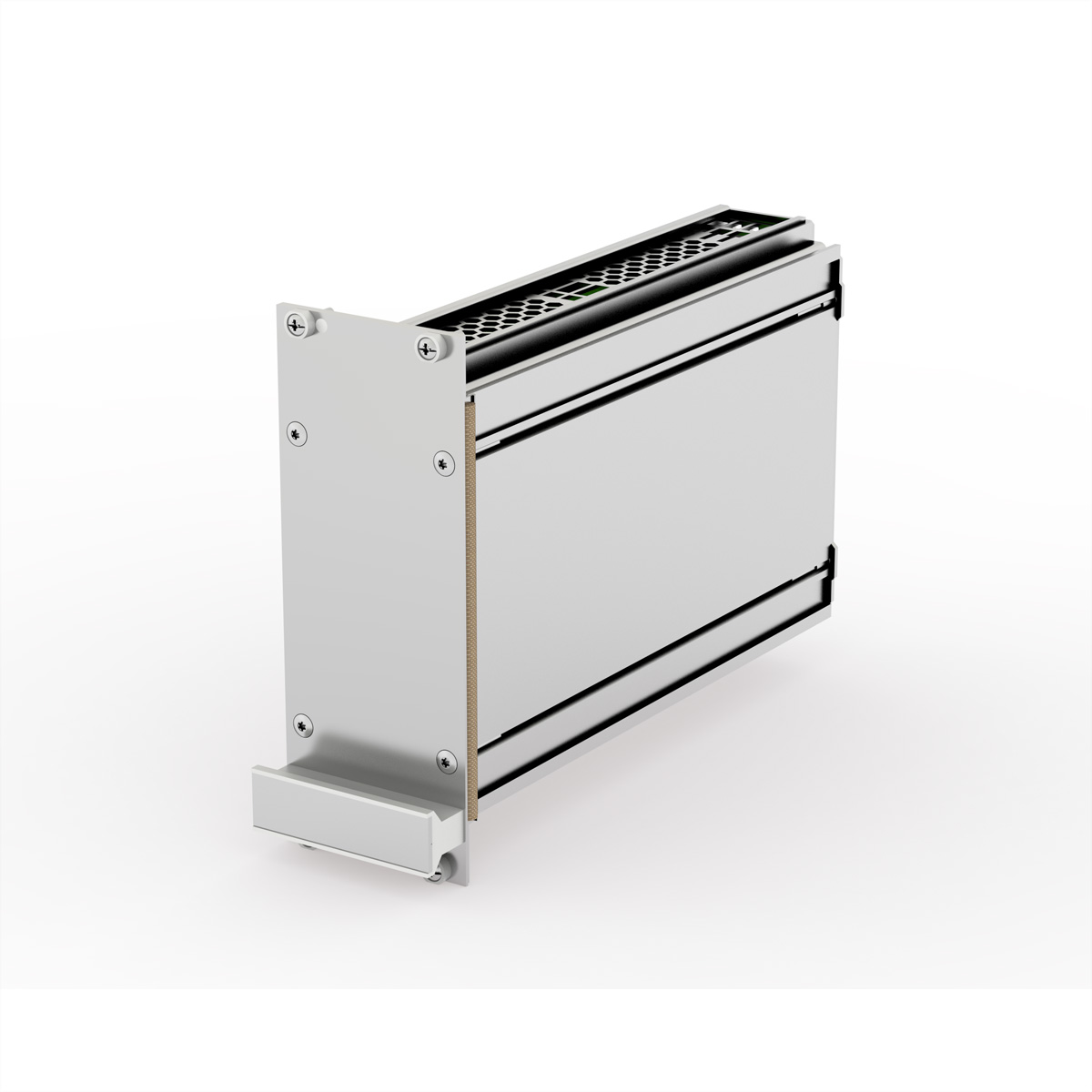 SCHROFF Kassetten PRO 3 HE-Bausätze, Frontplatte geschirmt (Textildichtung) - KAS S1 FS EMV 3HE 10TE 167T Kassetten